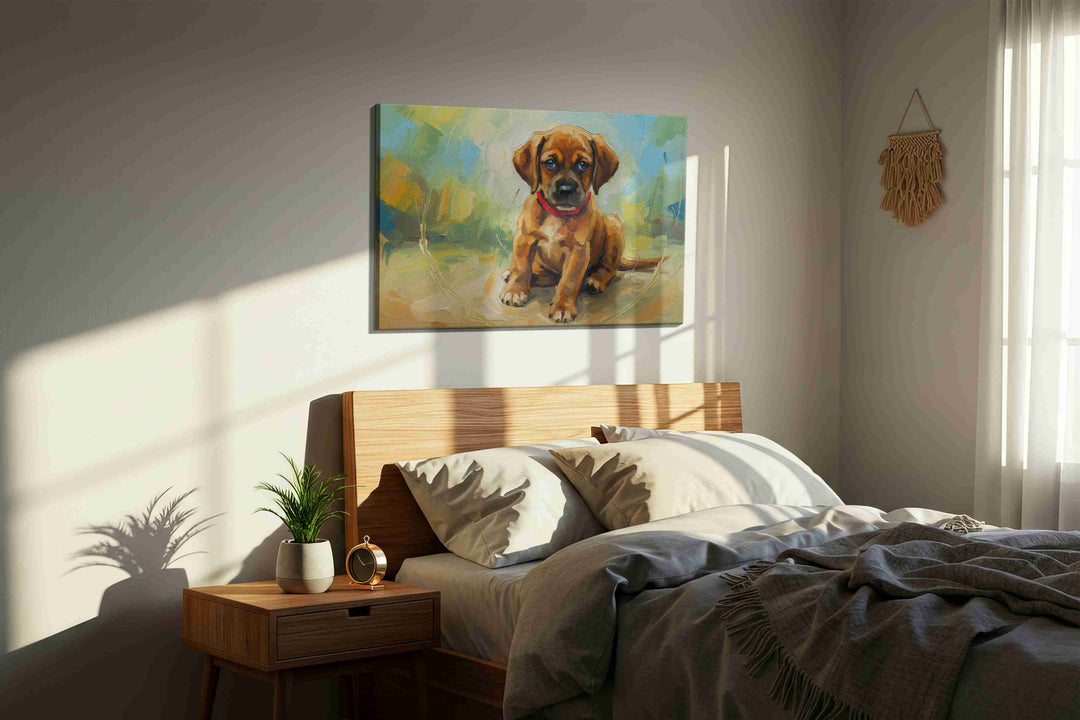 Puppy Whimsy – dogs canvas wall art, gallery-wrapped, ready to hang