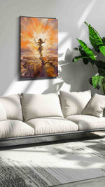 Dancing in the Sunrise landscape canvas print, on wall, lifestyle preview