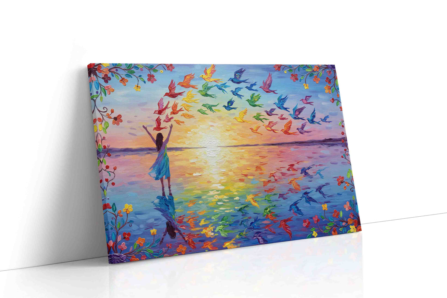 Wings of Dawn birds canvas print, gallery-wrapped, ready to hang