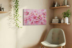 Blossom Serenade floral canvas print, displayed in a living room