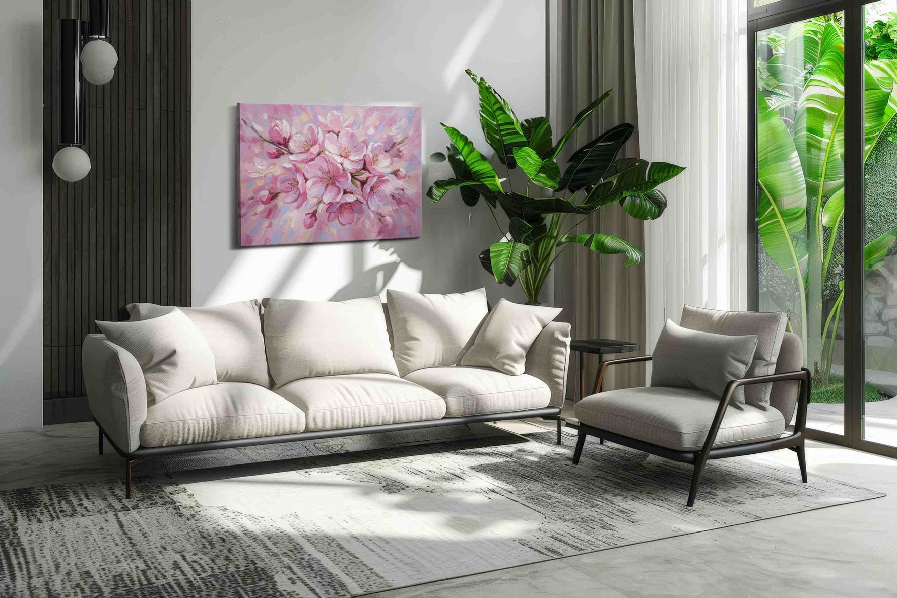 Blossom Serenade – floral canvas wall art, gallery-wrapped, ready to hang