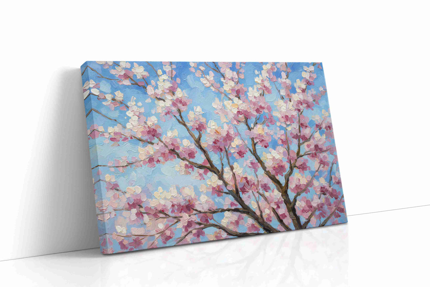 Blossom Symphony floral canvas print, gallery-wrapped, ready to hang