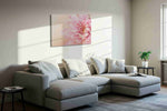 Blossom's Whispers floral canvas print in a living room scene