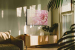 Blossom's Whispers floral canvas print, on wall, lifestyle preview