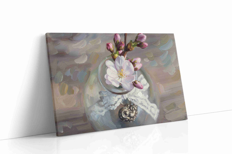 Blossoms in Glass Serenity floral canvas print gallery-wrapped landscape canvas studio shot