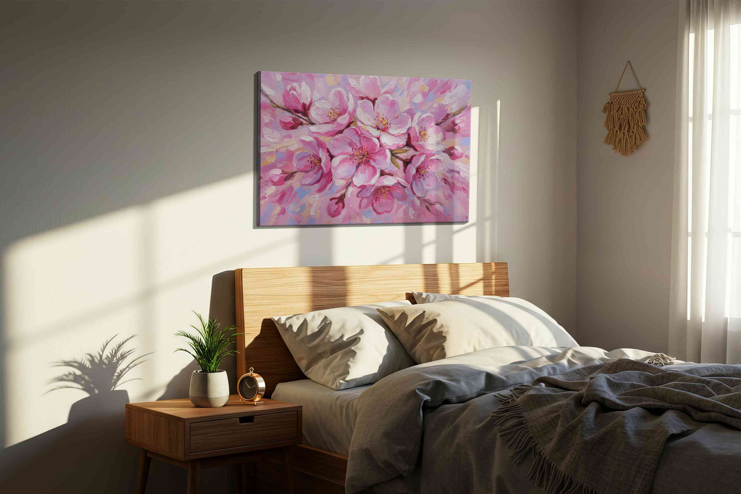 Blossoms in Soft Symphony – floral canvas wall art, gallery-wrapped, ready to hang