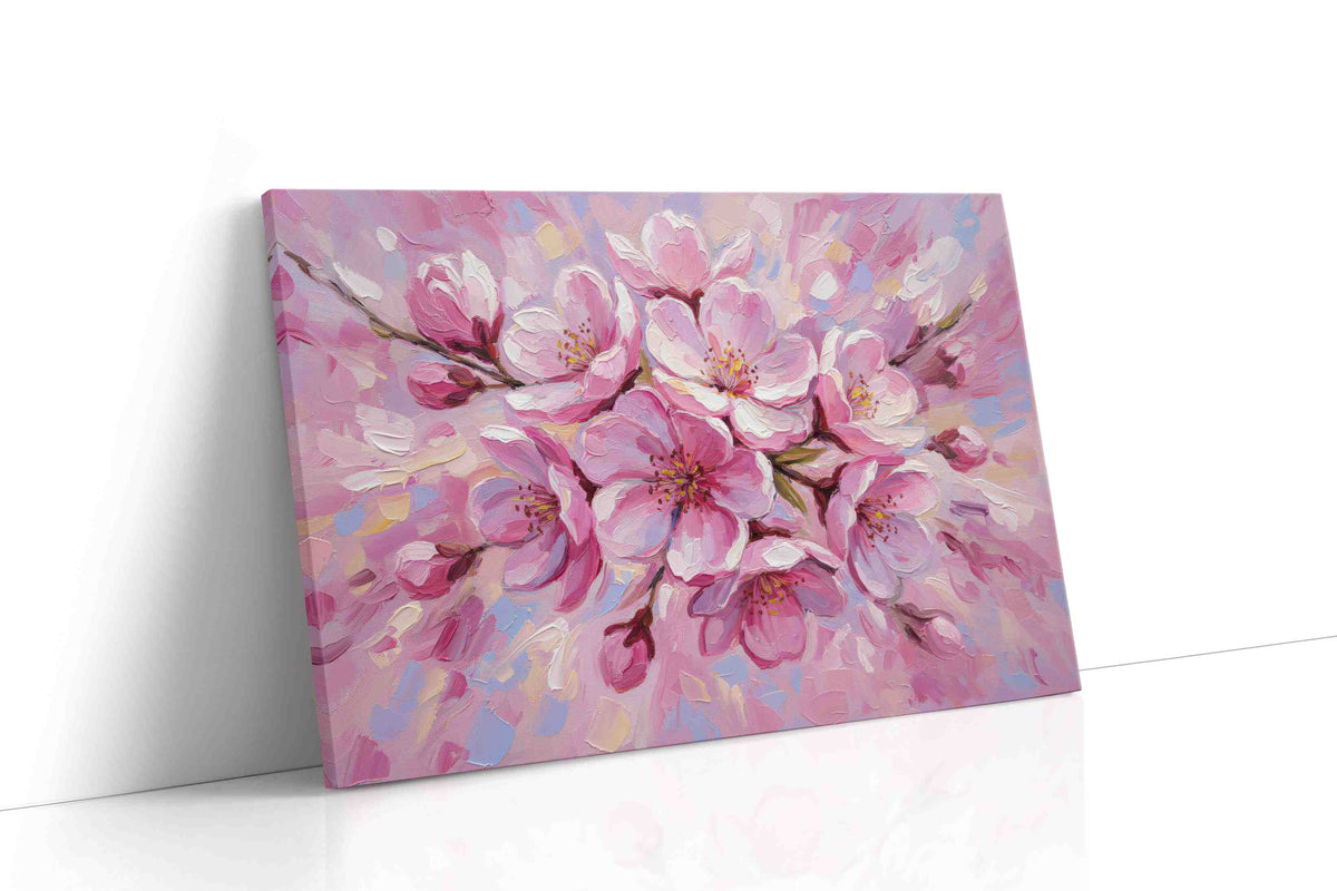 Blossoms in Soft Symphony floral canvas print, gallery-wrapped, ready to hang
