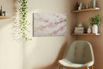 Blossoms of Serenity floral canvas print, displayed in a living room