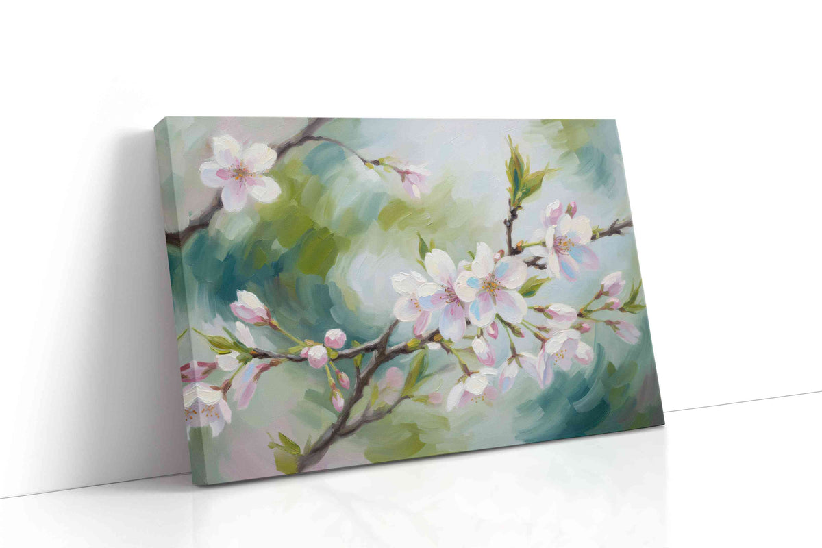 Blossoms of Serenity IV floral canvas print gallery-wrapped landscape canvas studio shot