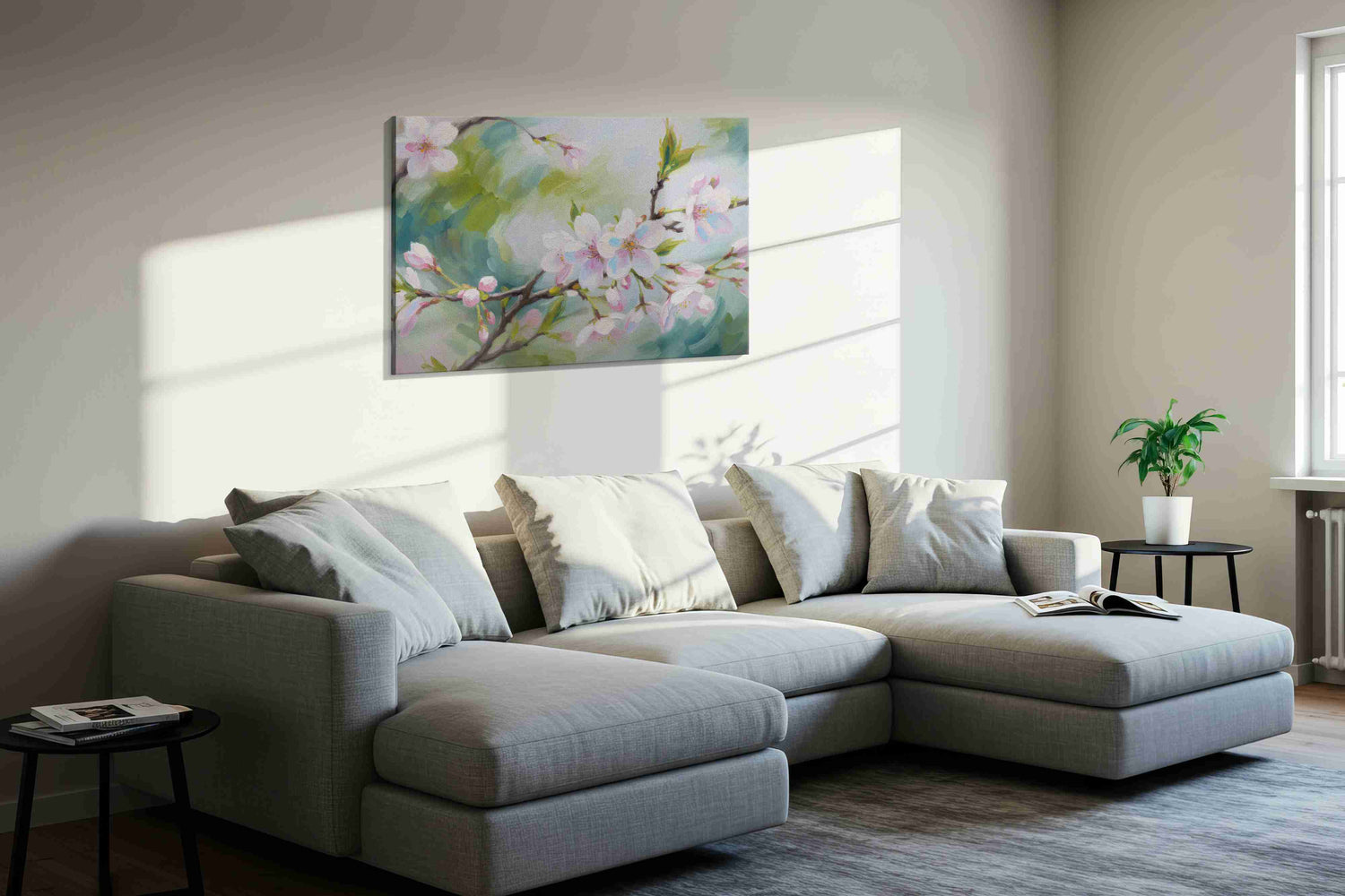 Blossoms of Serenity IV – floral canvas wall art, gallery-wrapped, ready to hang