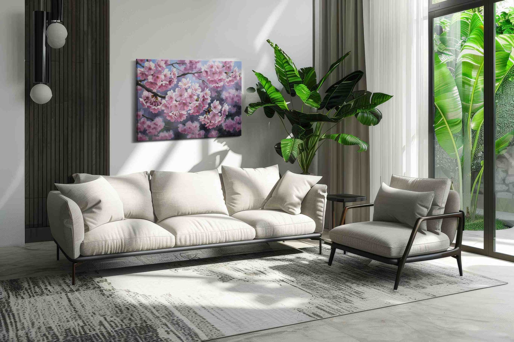 Blossoms of Serenity V floral canvas print, on wall, lifestyle preview