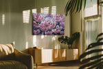 Blossoms of Serenity V floral canvas print in a contemporary interior mockup