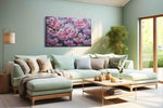 Blossoms of Serenity V floral canvas print, hanging on wall