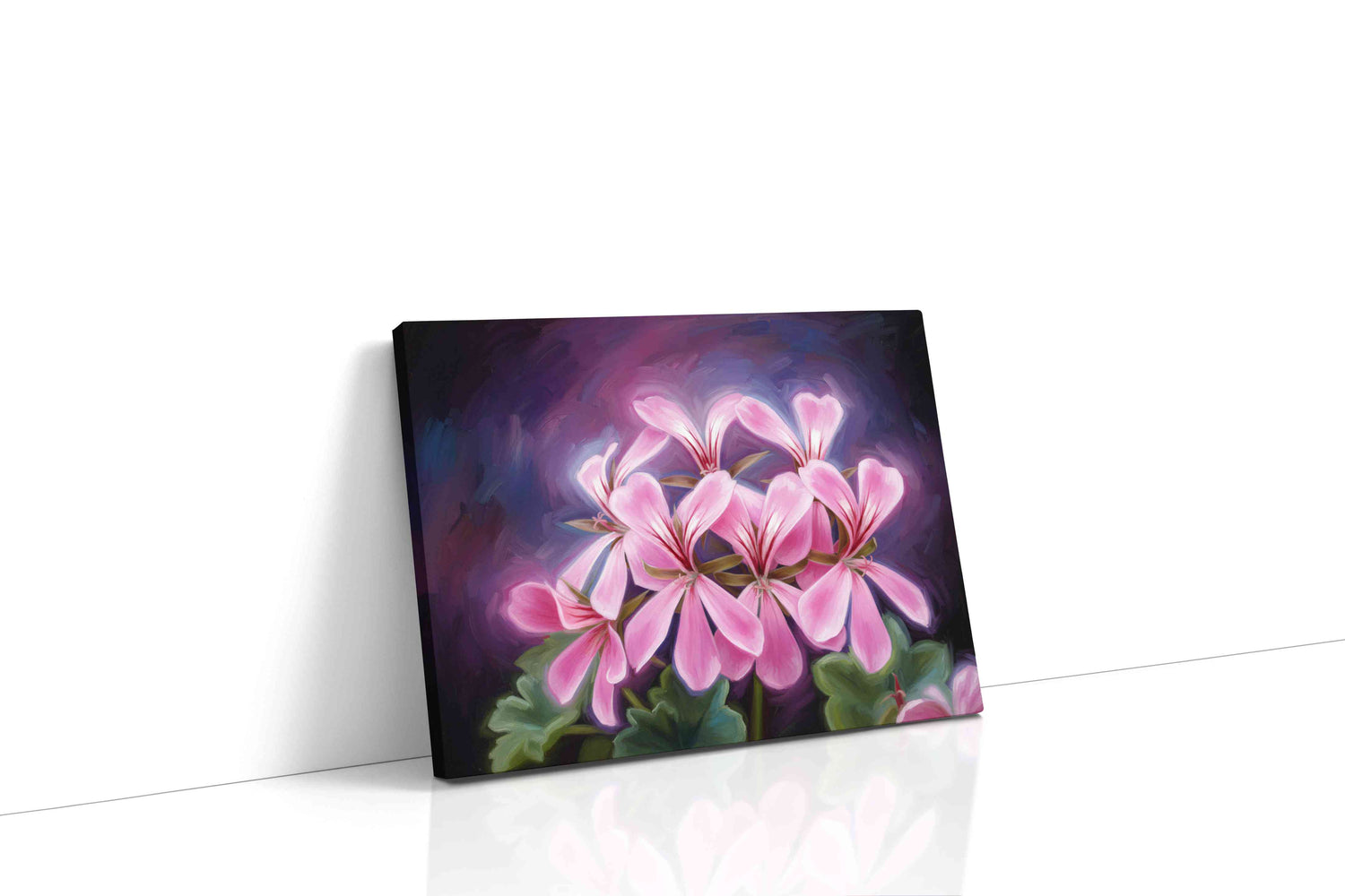 Blush of Twilight Petals floral canvas print, gallery-wrapped, ready to hang