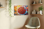 Bouquet of Eternal Blossoms floral canvas print, hanging on wall