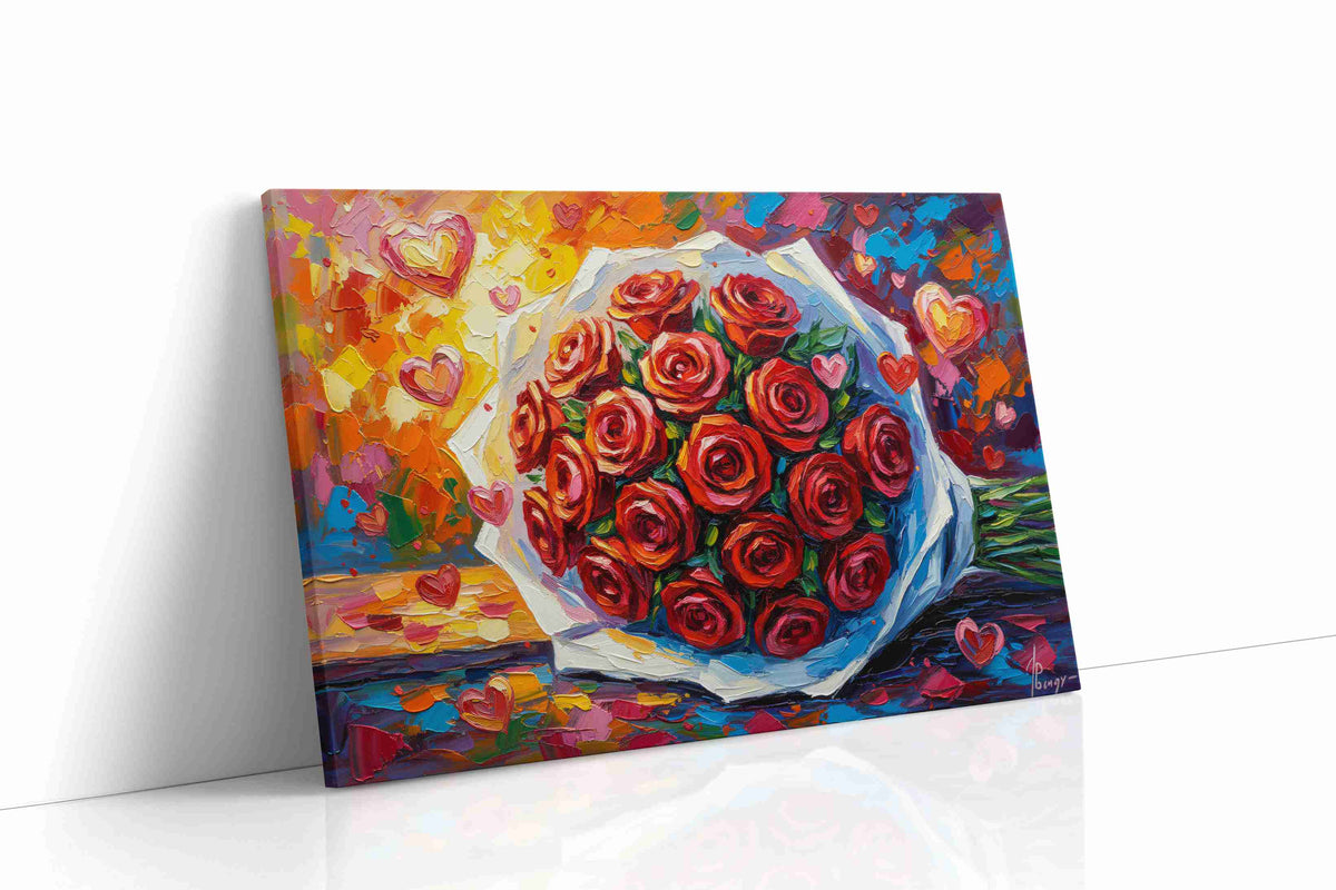 Bouquet of Eternal Blossoms floral canvas print, gallery-wrapped, ready to hang