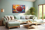 Bouquet of Eternal Blossoms floral canvas print shown in a wall scene