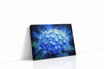 Ethereal Blue Blossoms floral canvas print gallery-wrapped landscape canvas studio shot