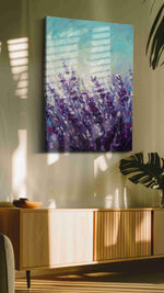 Lavender Dreams at Dawn nature canvas print, on wall, lifestyle preview