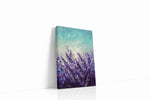 Lavender Dreams in Azure Sky floral canvas print, gallery-wrapped, ready to hang