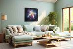 Luminous Lily Radiance floral canvas print, hanging on wall
