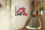 Radiant Blooms in Light floral canvas print, displayed in a living room