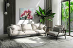 Radiant Blooms in Light floral canvas print in a modern interior mockup