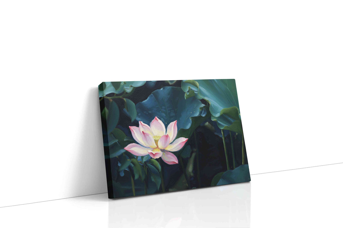 Serenity in Bloom floral canvas print, gallery-wrapped, ready to hang