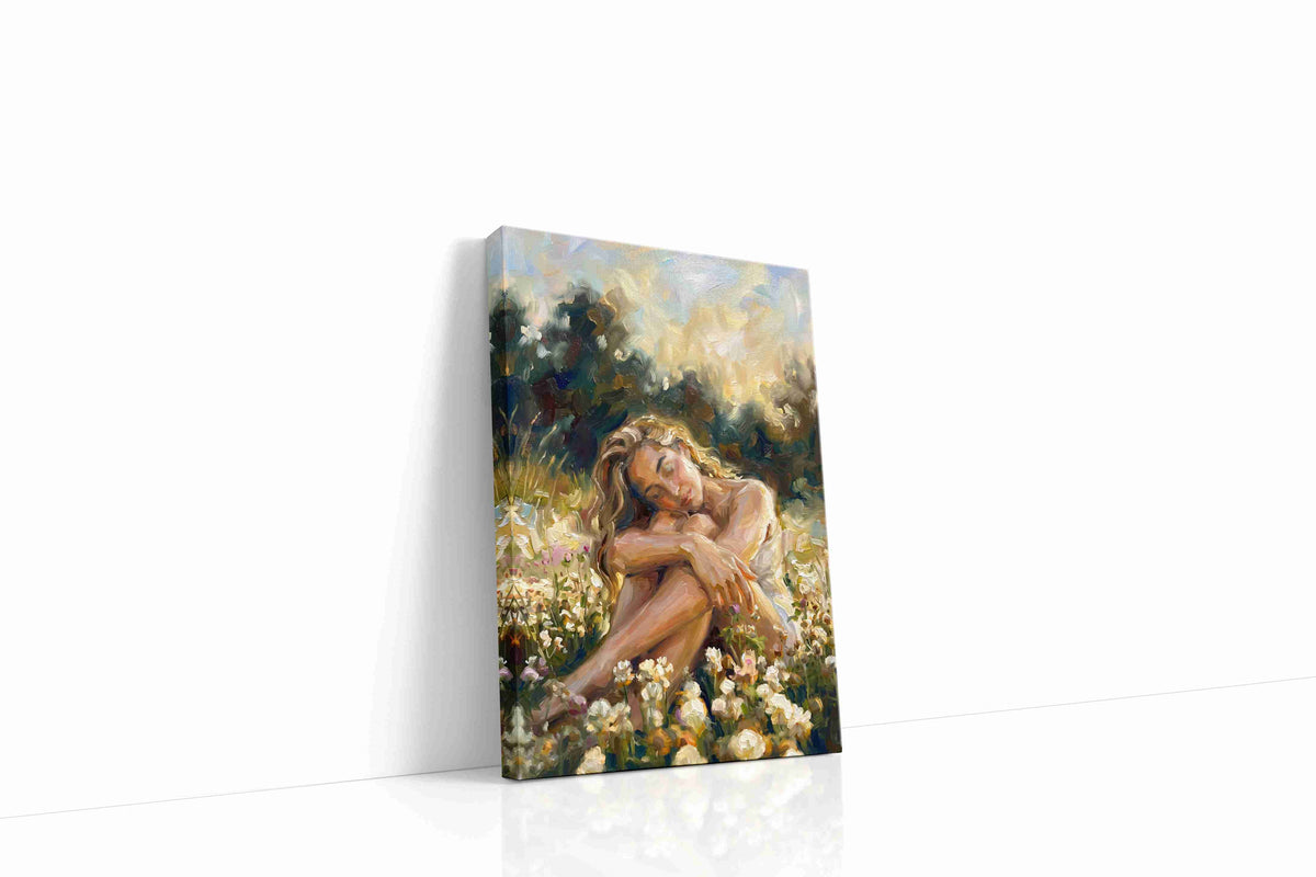 Serenity in Blossoms landscape canvas print, gallery-wrapped, ready to hang