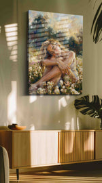 Serenity in Blossoms landscape canvas print, on wall, lifestyle preview