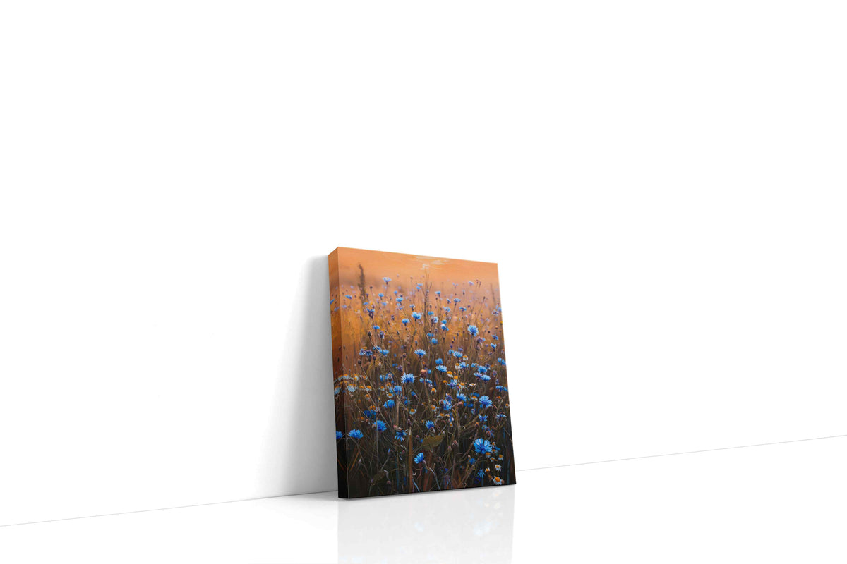 Twilight Meadow Symphony floral canvas print gallery-wrapped portrait canvas studio shot