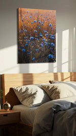 Twilight Meadow Symphony – floral canvas wall art, gallery-wrapped, ready to hang