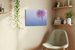 Whispers of Lilac Serenity floral canvas print styled in a living room