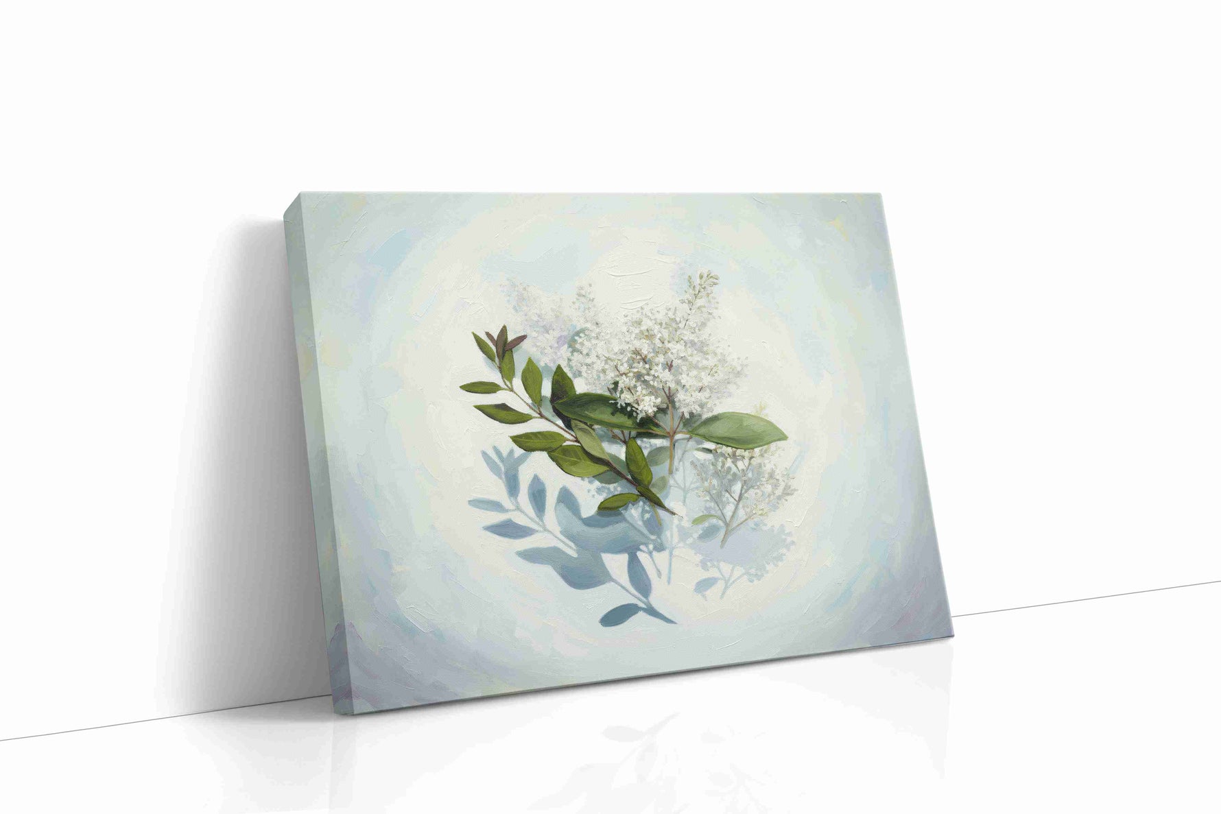 Whispers of Lilac Serenity II leaves canvas print gallery-wrapped landscape canvas studio shot