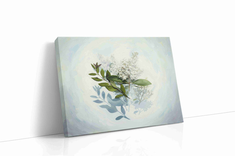 Whispers of Lilac Serenity II leaves canvas print gallery-wrapped landscape canvas studio shot