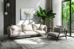 Whispers of Lilac Serenity II leaves canvas print, hanging on wall — in a hung canvas mockup