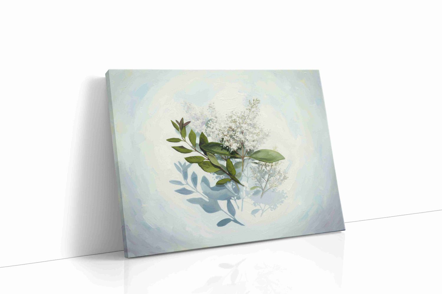 Whispers of Lilac Serenity II leaves canvas print, gallery-wrapped, ready to hang
