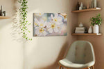 Whispers of Spring Blossoms floral canvas print, hanging on wall