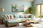 Whispers of Springtime Blossoms floral canvas print, hanging on wall