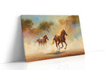 Gallop Through the Morning Mist horses canvas print, gallery-wrapped, ready to hang
