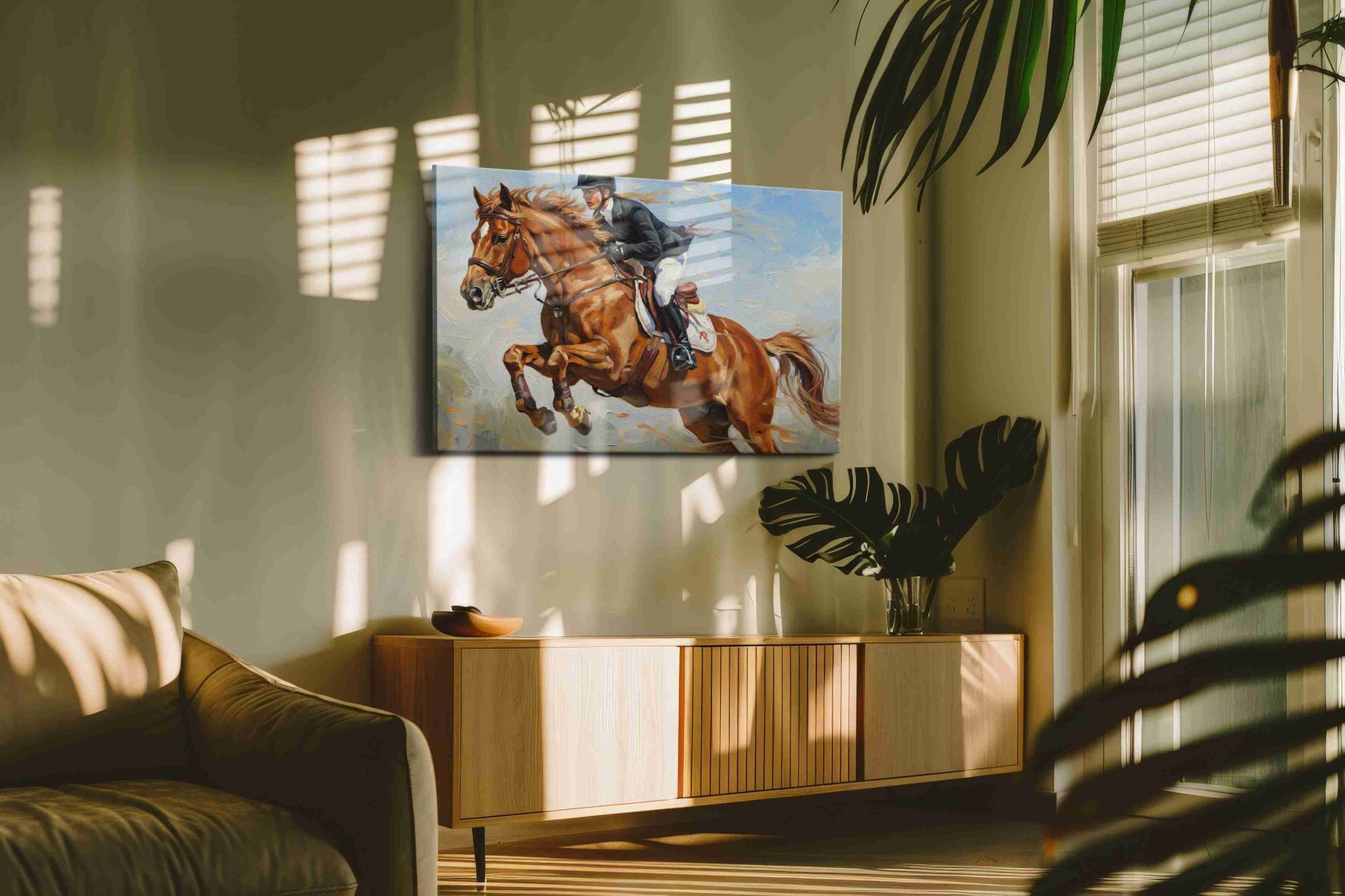 Gallop Through the Sky horses canvas print, on wall, lifestyle preview