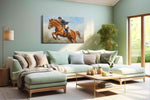 Gallop Through the Sky horses canvas print, hanging on wall