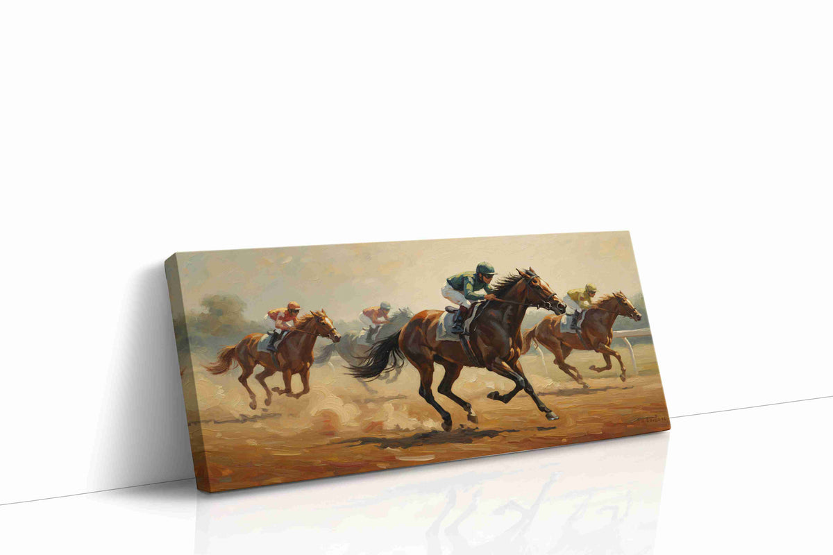 Gallop of Champions horses canvas print gallery-wrapped landscape canvas studio shot
