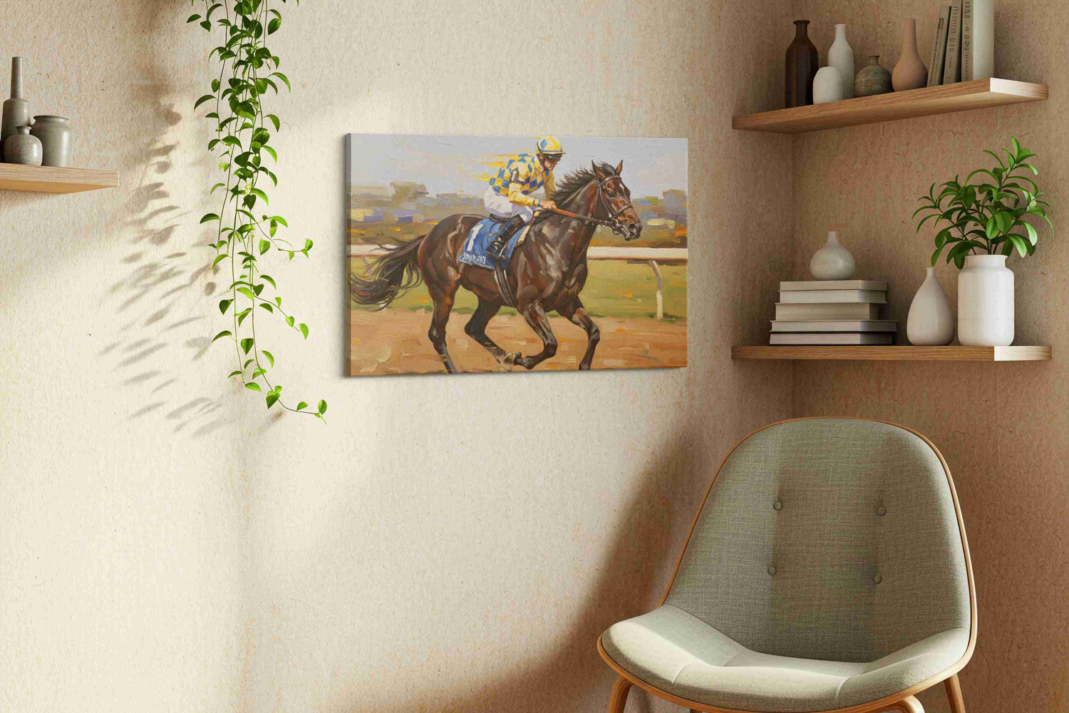 Gallop of Champions II – horses canvas wall art, gallery-wrapped, ready to hang