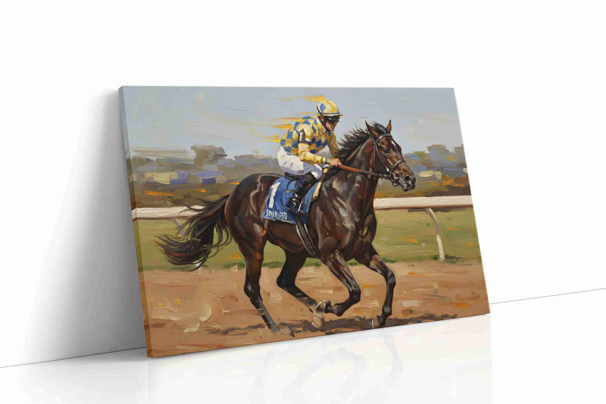 Gallop of Champions II horses canvas print gallery-wrapped landscape canvas studio shot