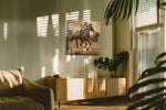 Gallop of Champions III horses canvas print, on wall, lifestyle preview