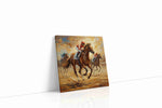Gallop of Champions III horses canvas print gallery-wrapped square canvas studio shot