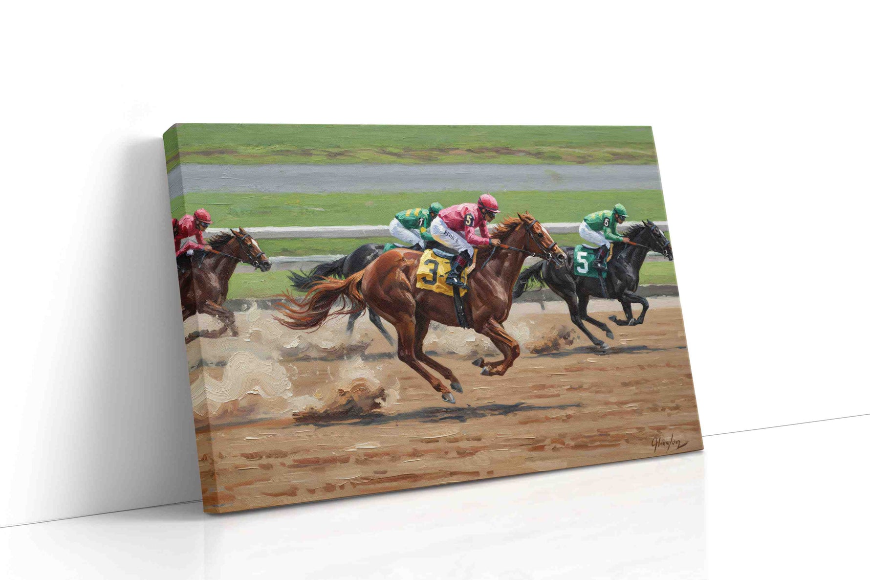 Gallop of Champions IV horses canvas print, gallery-wrapped, ready to hang