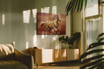 Gallop of Golden Freedom – horses canvas wall art, gallery-wrapped, ready to hang