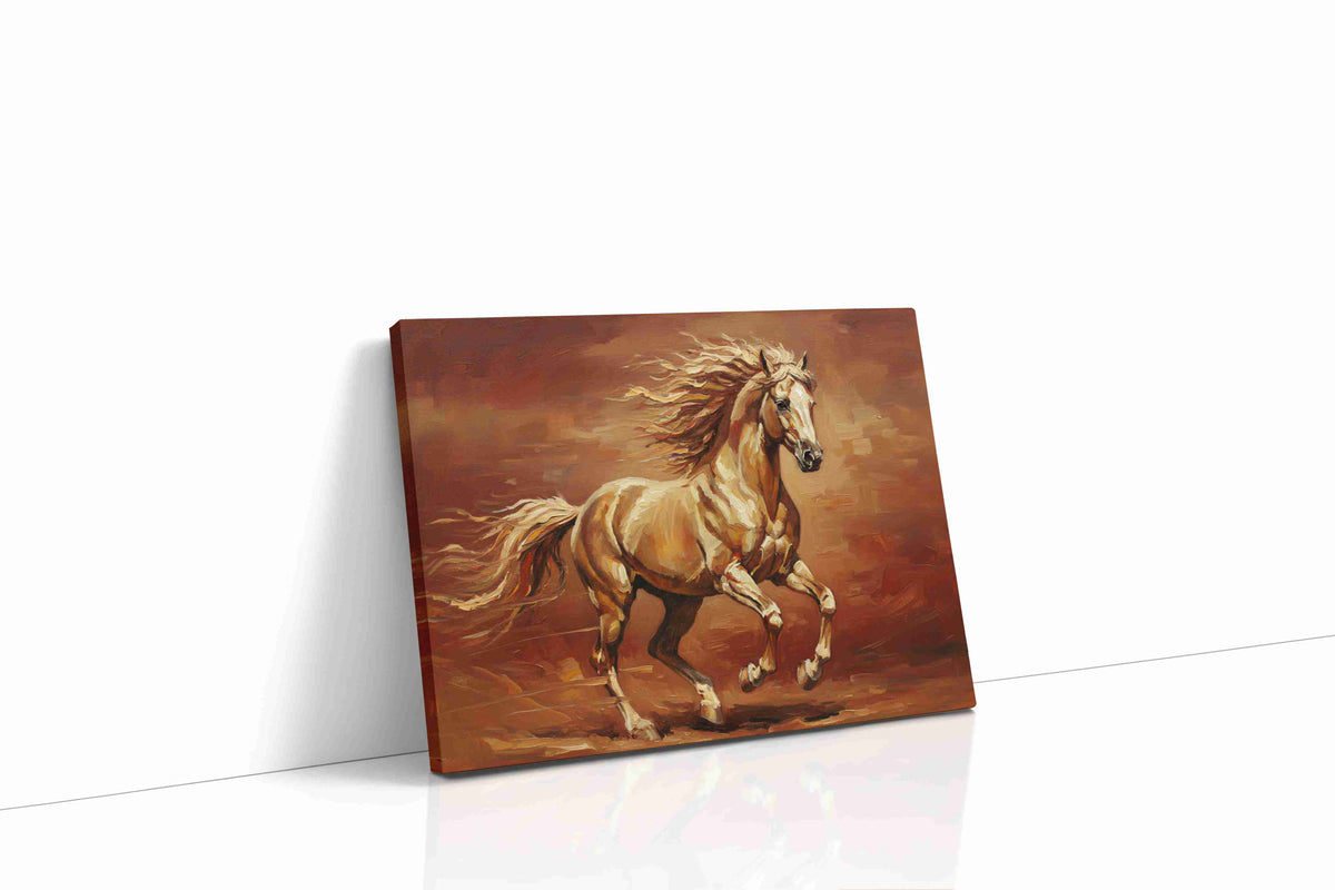 Gallop of Golden Freedom horses canvas print gallery-wrapped landscape canvas studio shot